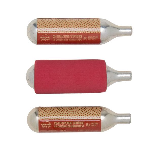Planet Bike 16g Threadless CO2 Replacement cartridges - 3 Pack