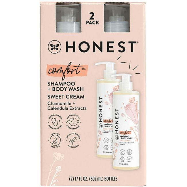 The Honest Company comfort sweet cream Shampoo & Body Wash 2 X 17 Fl Oz