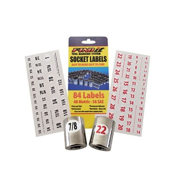 Master Set - Eye Saver Chrome Labels for Socket Sets & Wrenches foil decals OR2