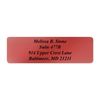 Red Foil Rolled Address Labels with Elegant Plastic Dispenser