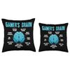 Gamer's Brain - Gaming - Gamer - PC Gaming - Console Gaming Throw Pillow