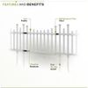 5.2 Ft. X 2.5 Ft. White Vinyl Madison Fence Gate