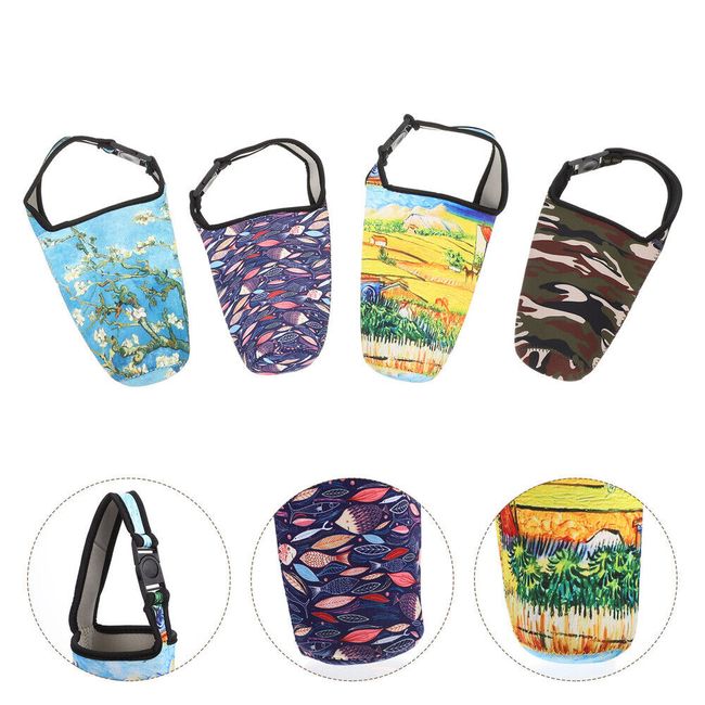 4PCS Travel Cup Sleeves Tumbler Bottle Carrier Coffee Mug Carrying Bag