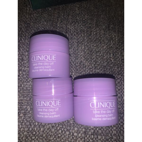 LOT OF 3 Clinique Take the Day Off Cleansing Balm .5 Oz 15mL Each TRAVEL NWOB