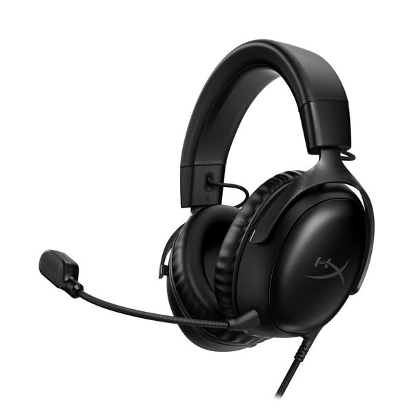 HyperX Cloud III – Kabelgebundenes Gaming-Headset, PC, PS5, Xbox Series X|S, abgewinkelte 53mm-Treiber, DTS, Memory-Schaum, Stabiler Rahmen, ultraklares 10mm-Mikrofon, USB-C, USB-A, 3,5mm, Schwarz