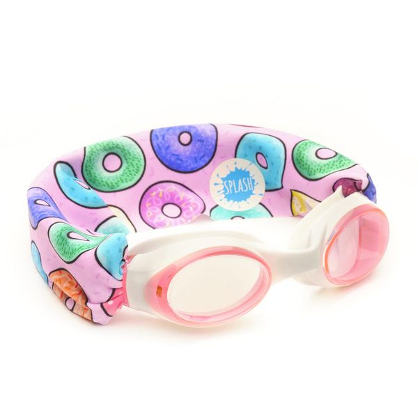 SPLASH SWIM GOGGLES - Donuts - Fun, Fashionable, Comfortable - Fits Kids & Adults - Won't Pull Your Hair - Easy to Use - H...