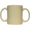 ANCIENTIMPEX Dual Handle Mug (2 Handled) Ceramic Drinking Mug for Secure Hold - 350 Ml, Yellow Color