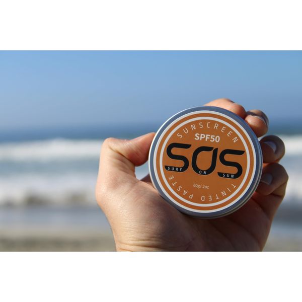 Surf On Sun, Tinted Sunscreen Paste, 60g/2oz, SPF50 (Chocolate tint)