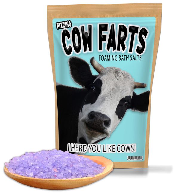 Cow Farts Fizzing Bath Soak - Cow Gifts for Women - Cow Things - Foaming Bath Salt - Cow Gift for Cow Lovers Women - Funny Cow Stuff - Cow Gift Ideas