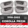 Interior Door Handle 4-pc, Left & Right for 1998-2002 Toyota Corolla