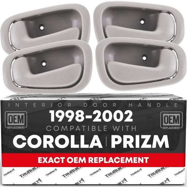 Interior Door Handle 4-pc, Left & Right for 1998-2002 Toyota Corolla