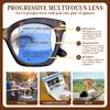 OPTOFENDY Progressive Multifocal Reading Glasses for Women, Oversized Blue Light Blocking Computer Readers Spring Hinge Tortoise 1.5