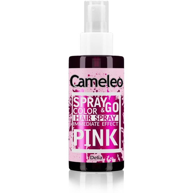 Cameleo - Spray & Go - Farbspray für die Haare - Rosa - für blondes, platinblondes & graues Haar - einfach sprühen & fertig - semi-permanent - sofortiges Ergebnis - Karneval Haarfarbe Spray - 150 ml