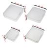 LJY 32 Pieces Mixed Sizes Square Empty Mini Clear Plastic Storage Containers Box Case with Lids for Small Items and Other Craft Projects