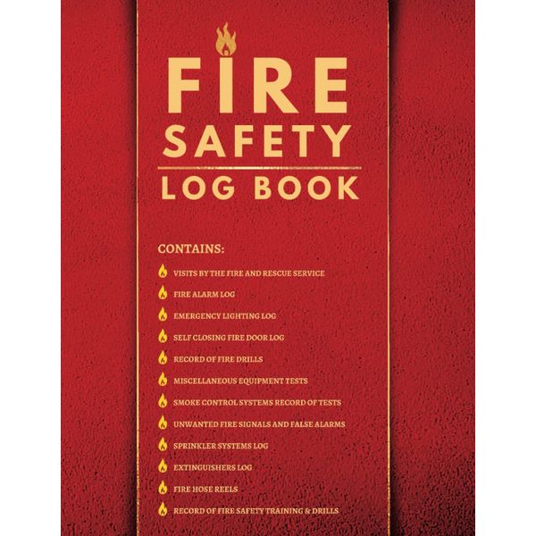 Fire Safety Log Book: Fire Alarm Testing and Maintenance Log for Landlords, Business and Schools. Covers Fire Extinguishers, Emergency Lighting, Sprinkler Systems ETC.