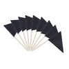 100 Pcs Solid Black Toothpick Flags Small Mini Plain Black Color Triangle Stick Cupcake Toppers Flags DIY Decoration