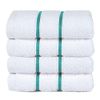 Dorlion Towels 4 Packed White Washcloth Set, 100% Turkish Cotton Washcloths Washrags, Small Hand Face Towels for Bathroom and Kitchen, Turquoise Blue