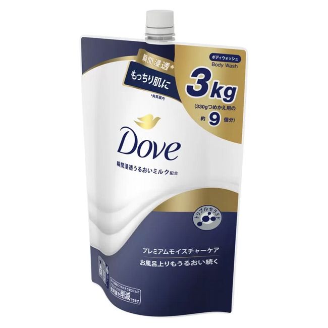 Approximately 8 refills Large capacity Dove Body Wash &quot;Premium Moisture Care&quot; Refill 3kg Body Care Body Soap