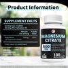 Magnesium Citrate 500mg Supplement- High Absorption, Non Buffered, Non-GMO