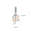 LSxAB Dangle Good Luck Four Leaf Clover Charm Compatible with Pandora Charms Bracelets