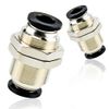 TAILONZ PNEUMATIC Straight Through Baffle Quick Insertion Trachea Connector PM-3/8（Pack of 2）