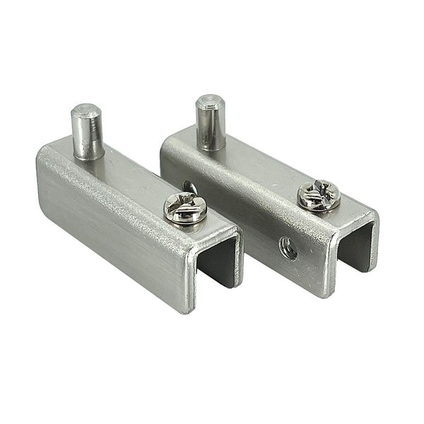 Brixwell GDH5BN Standard Mount Glass Door Hinge Brushed Nickel