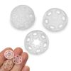 Flying Horse66 60 Sets Plastic Sew on Snap Fasteners, Transparent Press Studs Plastic Snaps Button, 15mm