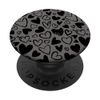 Black Modern Hearts Gray PopSockets Standard PopGrip