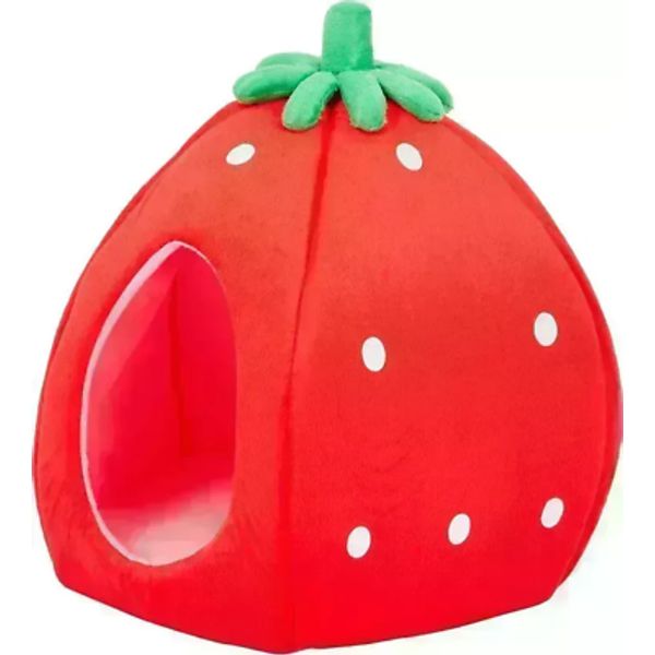 YML Strawberry Pet Bed House, Small