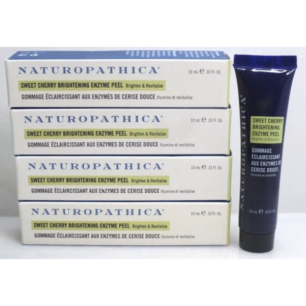 NATUROPATHICA SWEET CHERRY BRIGHTENING ENZYME PEEL 0.33 OZ BOXED - LOT OF 4