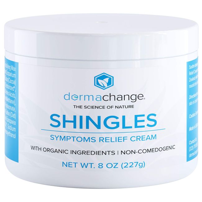 Organic Shingles Relief Cream - Anti Itch Cream for Dry Cracked Skin - Itchy Skin Relief Cream for Face and Body - Rash & Eczema Cream for Fast Relief (8oz)