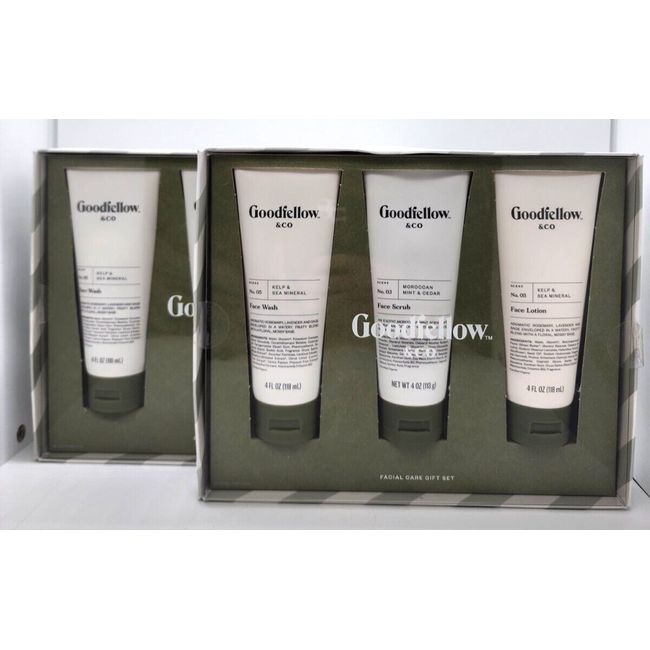 (2x) Goodfellow & Co Skin Care Set - Face Wash, Face Scrub & Face Lotion