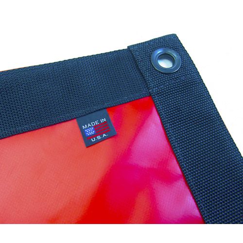 Tarp, Heavy Duty, Red 3' X 5' Feet Waterproof, 18 Oz. Vinyl w/ Reinforced Edges (3' X 5' Feet, Red)