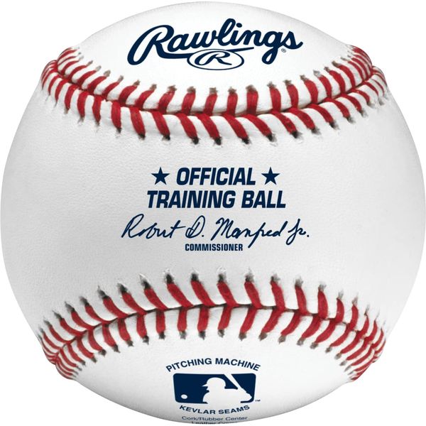 Rawlings | FLAT SEAM Pitching Machine Training Baseballs | ROPM | Leather Cover | Durable Kevlar Seam | 12 Count