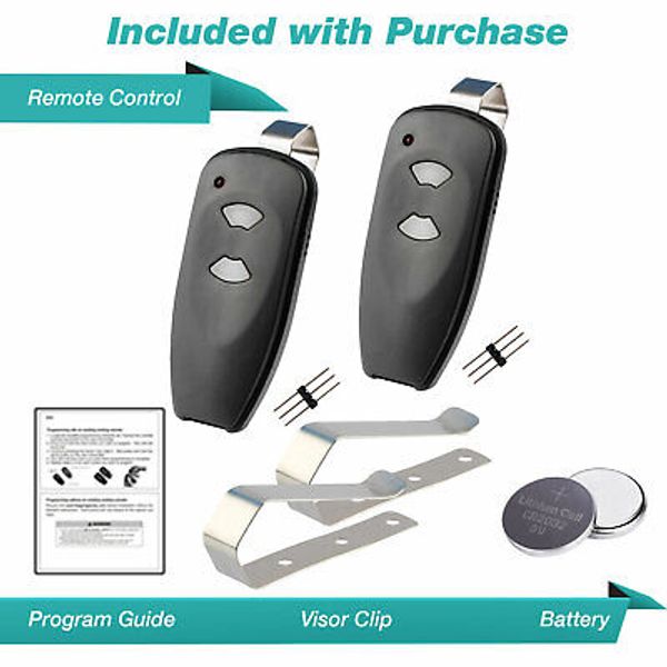 2 For Marantec M3-2312 315 MHz Two Button Remote Garage Door Opener Program Pin