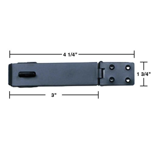 Black Hasps Wrought Iron Rust Resistant Door Lock Pack of 4 Renovators Supply