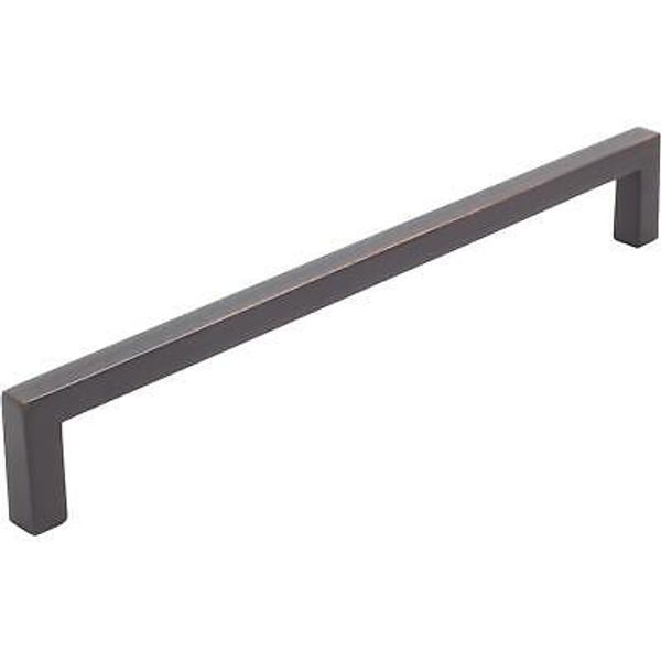 Contemporary Square Cabinet Pull, 224 Millimeters, Zinc Base Material, Vintage B