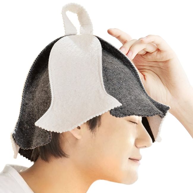 Sauna Hat 100% Wool Felt Protects Hair Prevents Drips Out Design Washable