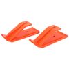2PCS Tractor Bucket Ski Edge Tamer Skid Protector Snow Leaf Removal Orange