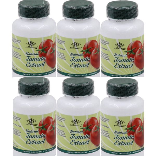 6x Natural Tomato Extract with Lycopene selenium Antioxidant 100 tablets/bottle