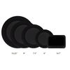 Party Essentials Deluxe Quality Hard Plastic 70 Count Rectangular Appetizer/Dessert Plates, 5 by 7-Inch, Black