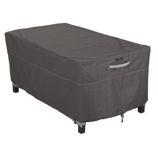 Classic Accessories Ravenna Water-Resistant 48 Inch Rectangular Patio Coffee Table Cover, Outdoor Table Cover