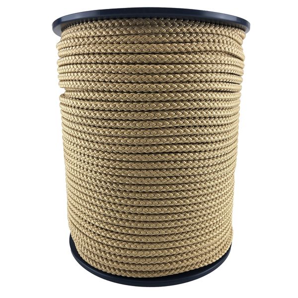 12mm Beige Polypropylene Braided Poly Rope Cord x 20 Metre Strong String