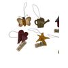 AGD Spring Summer Decor - Prim Bee Butterfly Ladybug Sun Ornaments 8pc Set
