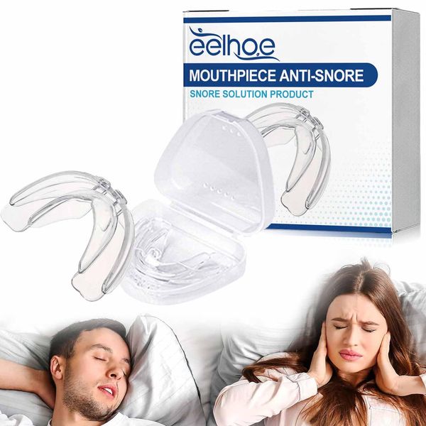 Guegine Anti Snore Mouth Guard, Snoring Devices, Stop Snoring Mouthpiece Comfortable Size Suitable for All Mouth Shapes Stop Snoring (1 Pcs)