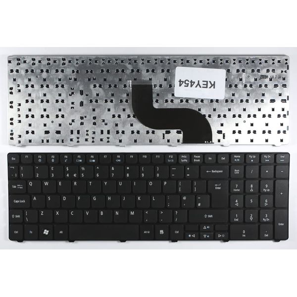 Power4Laptops UK Layout Black Replacement Laptop Keyboard Compatible With Acer Aspire 5738