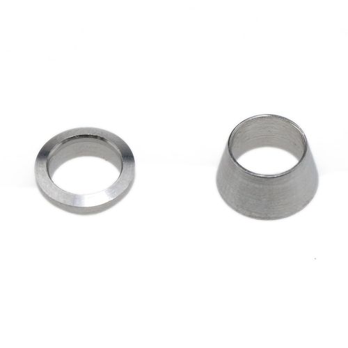 Meuey Lyot Stainless steel tube 304 compression joint 1/4 inch crimped sleeve outer diameter double ferrule ring -12PCS