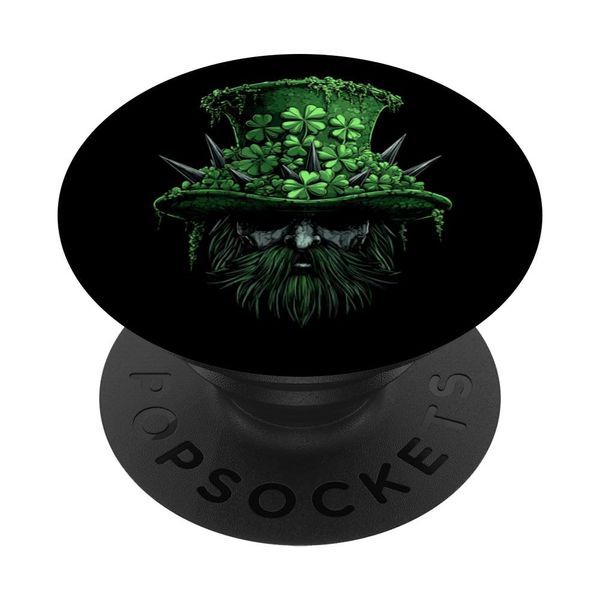 Gruseliger Leprechaun mit Hut - Gothic PopSockets Klebender PopGrip