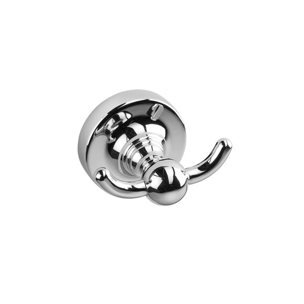 Croydex Glue-Fix Worcester Double Robe Hook, Easy Fit No Drilling No Tools