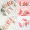 Yunemart YES136 Semicircle Pearl for Nails, White, 0.06 inch (1.5 mm), 0.12 inch (2.5 mm), 0.12 inch (3 mm), 0.16 inch (4 mm), Nail Art Pearl, Pearl Semicircle, Nail Parts, Nail Pearl, DIY Nail Design, Pearl Parts Nail